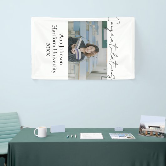 Congratulations photo graduate name university yea 横断幕 (トレードショー)