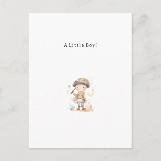 Congratulations Pirate New Baby Birth Card ポストカード (正面)