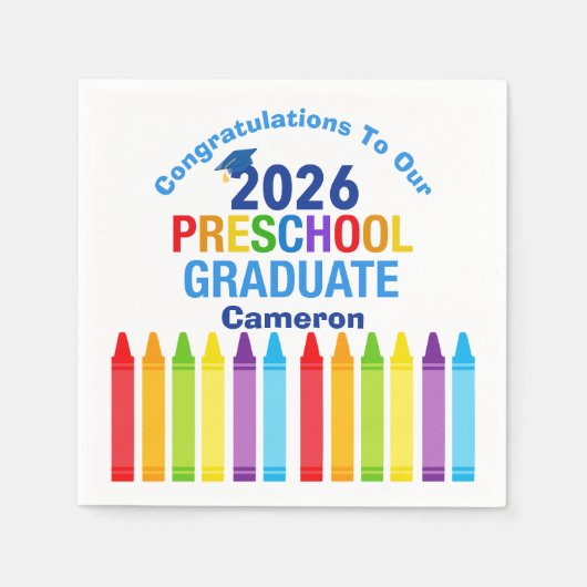 Congratulations Preschool Graduate Custom Party スタンダードカクテルナプキン (正面)