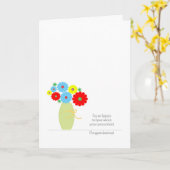 Congratulations Promotion Cards, colorful flowers カード (黄色い花)