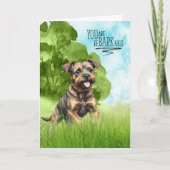 Congratulations reBARKable Border Terrier Dog カード (正面)