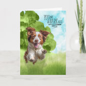 Congratulations reBARKable Brittany Spaniel Dog カード (正面)
