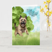 Congratulations reBARKable Cairn Terrier Dog カード (黄色い花)