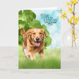 Congratulations reBARKable Golden Retriever Dog カード