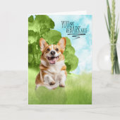 Congratulations reBARKable Welsh Corgi Dog カード (正面)