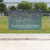 Congratulations Rustic Tea Lights Engagement Party 横断幕 (インサイチュ)