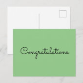 congratulations simple minimal text style card ポストカード (正面/裏面)