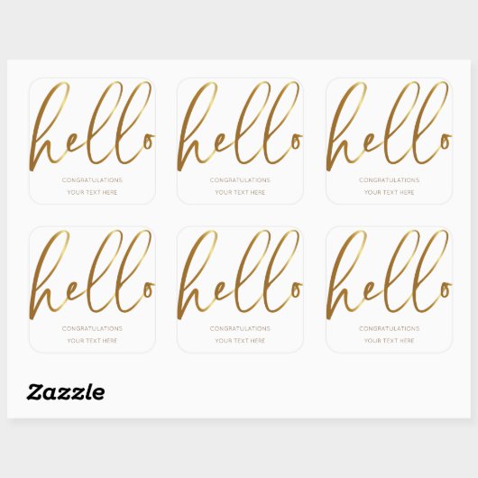 Congratulations Sticker スクエアシール (シート)