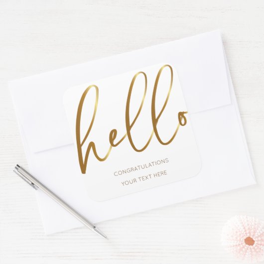 Congratulations Sticker スクエアシール (封筒)