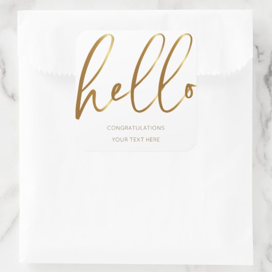 Congratulations Sticker スクエアシール (バッグ)