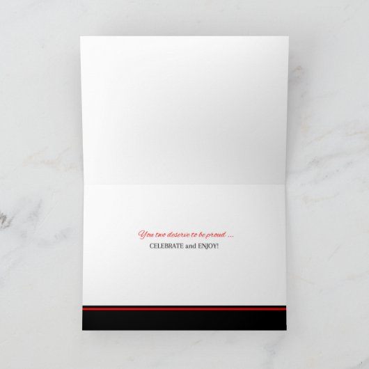 Congratulations to Grad Parents Rolled Diploma カード (内部)