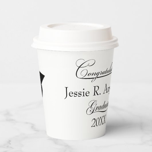 Congratulations to Graduate with Grad cap 紙コップ (左)