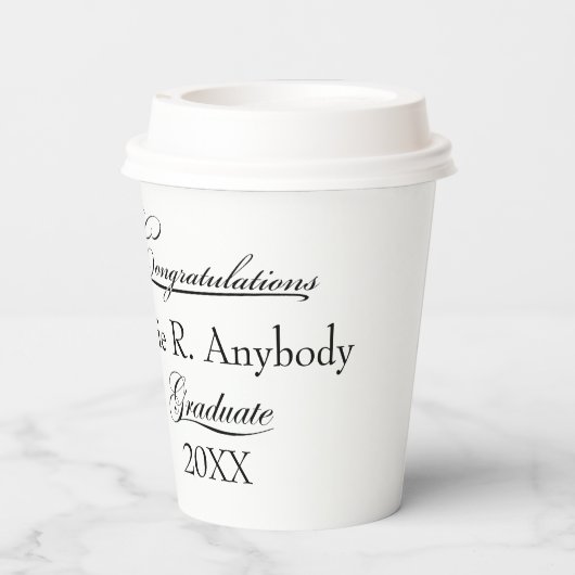 Congratulations to Graduate with Grad cap 紙コップ (裏面)