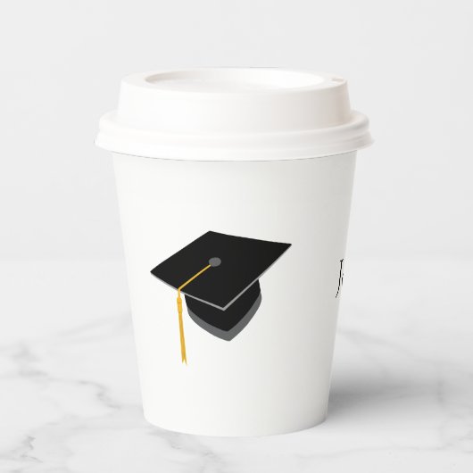 Congratulations to Graduate with Grad cap 紙コップ (正面)