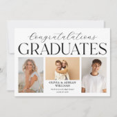 Congratulations Twin Graduates Photo Graduation 招待状 (正面)