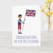 Congratulations UK Citizenship Britain Flag カード (黄色い花)