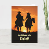 Congratulations Wedding Getting Hitched Country  カード (正面)