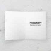 Congratulations Wedding Getting Hitched Country  カード (内部)