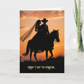 Congratulations Wedding Marriage Country Western カード (正面)