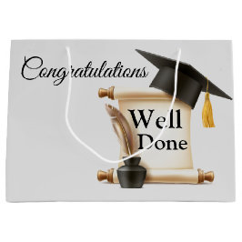 Congratulations Well Done Grad ラージペーパーバッグ