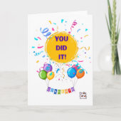 Congratulations with Confetti and Balloons カード (正面)