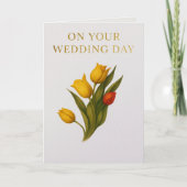 Congrautlations Tulip Flowers Wedding Card カード (正面)