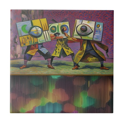 Congregating above タイル (正面)