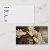 Congreveの「愛の失敗PrueとしてAbington夫人のための 名刺 (正面/裏面)