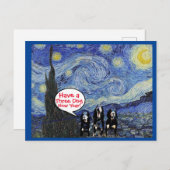 Conhound Starry Night,年賀はがき ポストカード (正面/裏面)