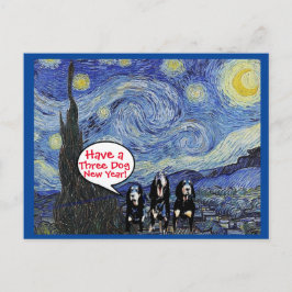 Conhound Starry Night,年賀はがき ポストカード