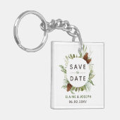 Conifer 素朴 Pine Cone日付写真を保存 キーホルダー (正面左)