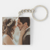 Conifer 素朴 Pine Cone日付写真を保存 キーホルダー (裏面)