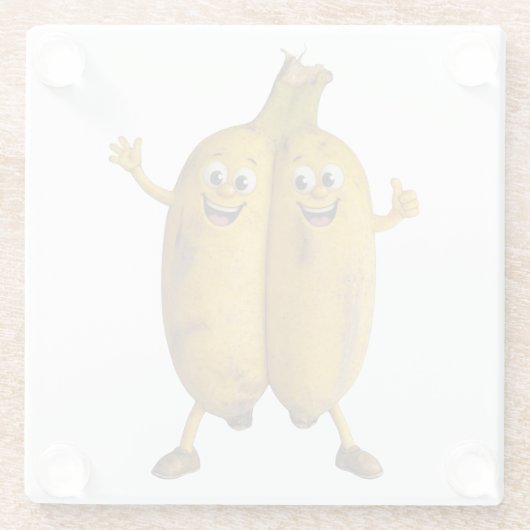 Conjoined Bananas Comedy Duo ガラスコースター (裏面)