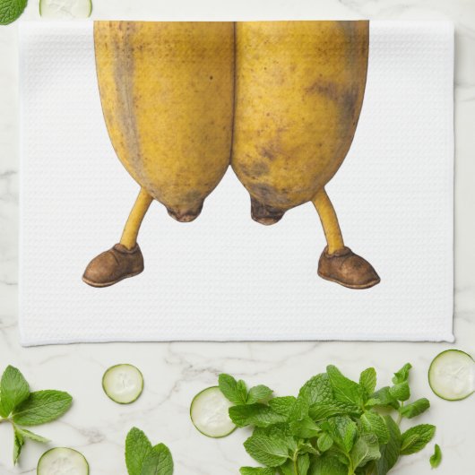 Conjoined Bananas Comedy Duo キッチンタオル (折り畳み)