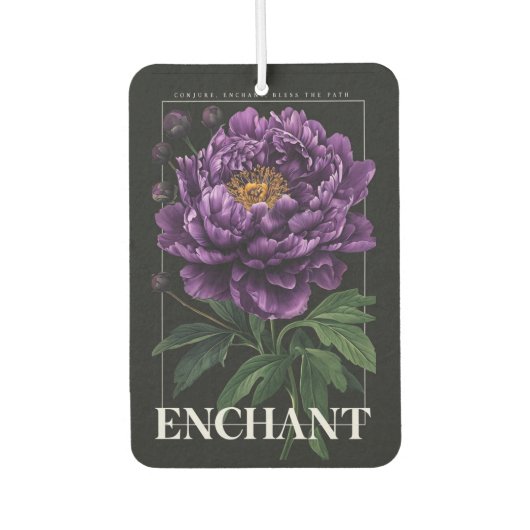 Conjure Enchant Bless the Path Purple Peony カーエアーフレッシュナー (正面)