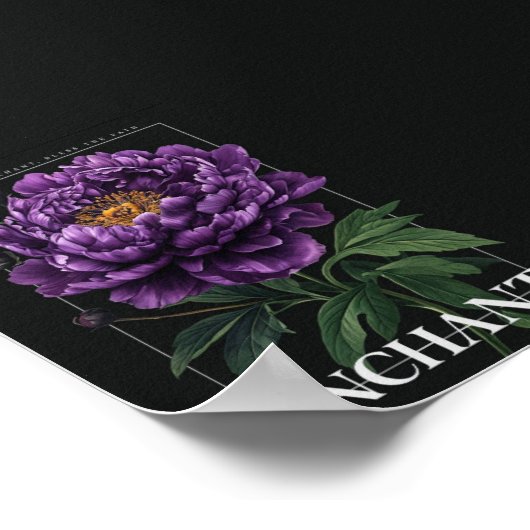 Conjure Enchant Bless the Path Purple Peony  ポスター (角)