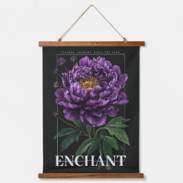 Conjure Enchant Bless the Path Purple Peony 吊り下げ型タペストリー