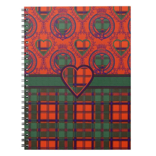 Conleyの一族の格子縞のスコットランドのキルトのタータンチェック ノートブック (正面)