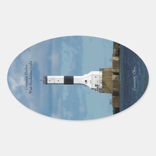 Conneaut Harbor West Breakwaterライトシール 楕円形シール (正面)