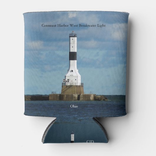 Conneaut Harbor West Breakwater Light can cooler 缶クーラー (正面)