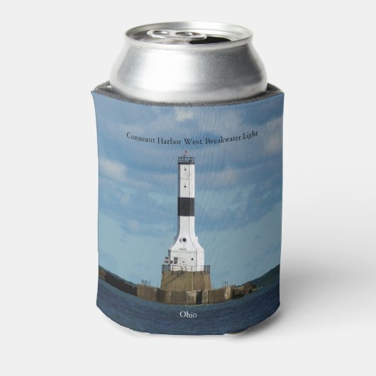 Conneaut Harbor West Breakwater Light can cooler 缶クーラー (缶裏面)