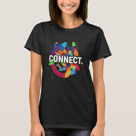 Connect Colorful Abstract Shapes Neurodiversity Ar Tシャツ (正面)