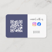 Connect Future Dusk QRコードロゴソーシャルメディア 名刺 (裏面)