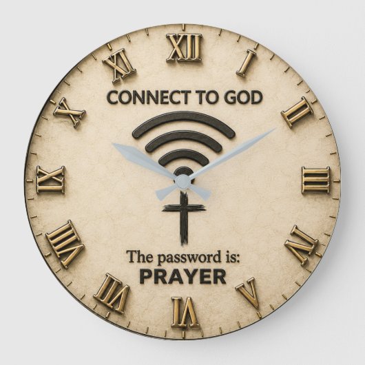 Connect to God Christian ラージ壁時計 (正面)