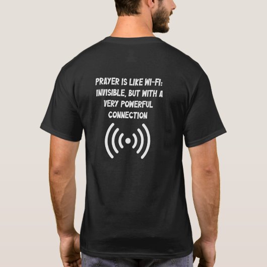 "Connect with Jesus" Christian design idea Tシャツ (裏面)