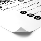 Connect with Usソーシャルメディア2 QRコードウェブサイト ポスター (角)