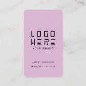 Connect With UsソーシャルメディアQRコードソフトパープル 名刺 (裏面)