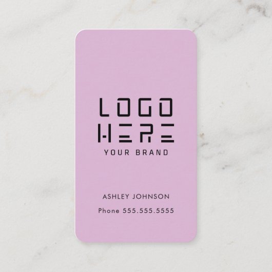 Connect With UsソーシャルメディアQRコードソフトパープル 名刺 (裏面)