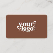 Connect With UsソーシャルメディアQRコードテラコッタ 名刺 (裏面)