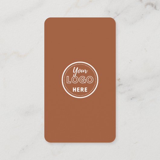 Connect With UsソーシャルメディアQRコードテラコッタ 名刺 (裏面)